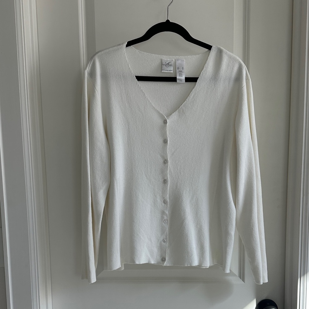 Emma James White Knit Top